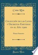 libro Colección De Las Leyes Y Decretos Emitidos En El Año 1900